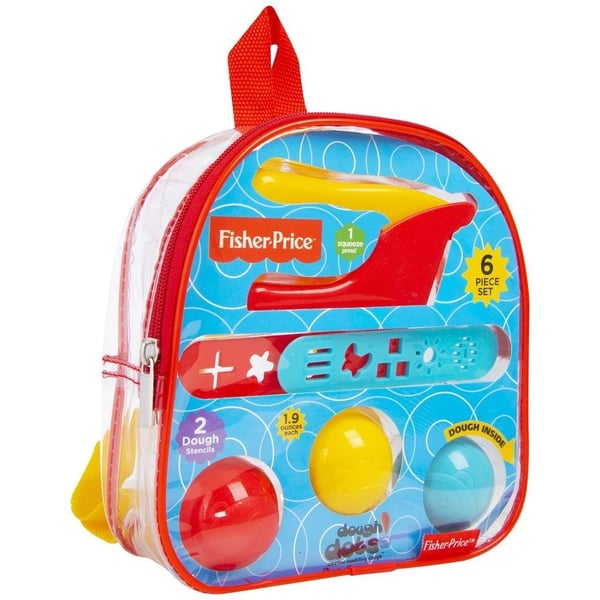 Fisher-Price Dough Dots -savileikkisetti repussa, 6 osaa