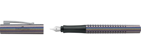 Faber Castell FC-140842 Fyldepen Faber-Castell Grip Glam M Sølv