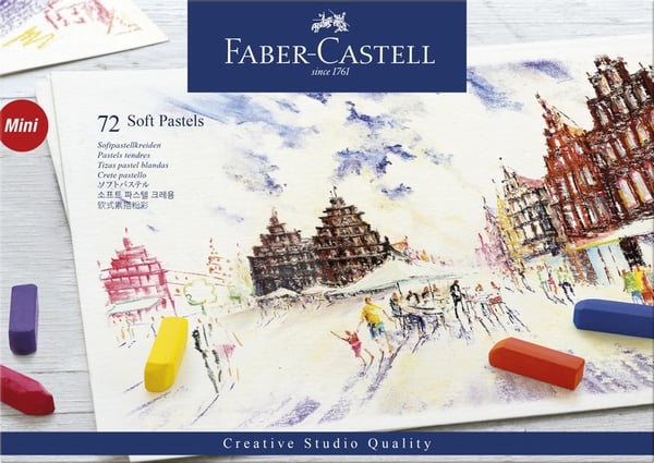 Faber Castell FC-128272 pastelkridtpen halvlang kuffert med 72 dele Faber Castell FC-128272 pastelkridtpen halvlang kuffert med 72 dele