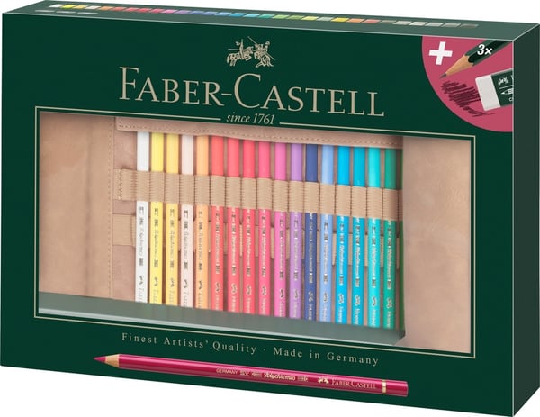 Faber Castell FC-110030 Roll-up-etui Faber-Castell Polychromos blyanter 30 stk.