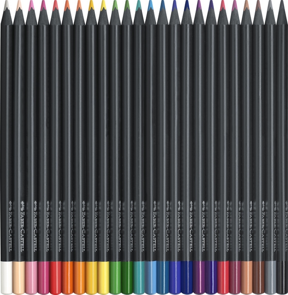 Faber Castell FC-116424 värikynät, musta, kotelossa, 24 kpl