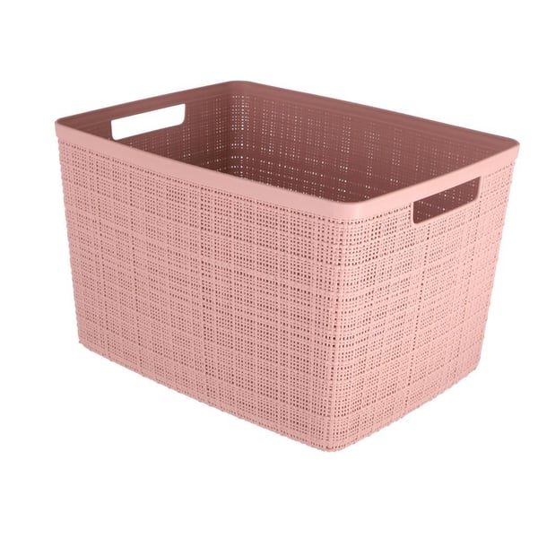 Curver Opbevaringskurv Jute Look 20L Pink