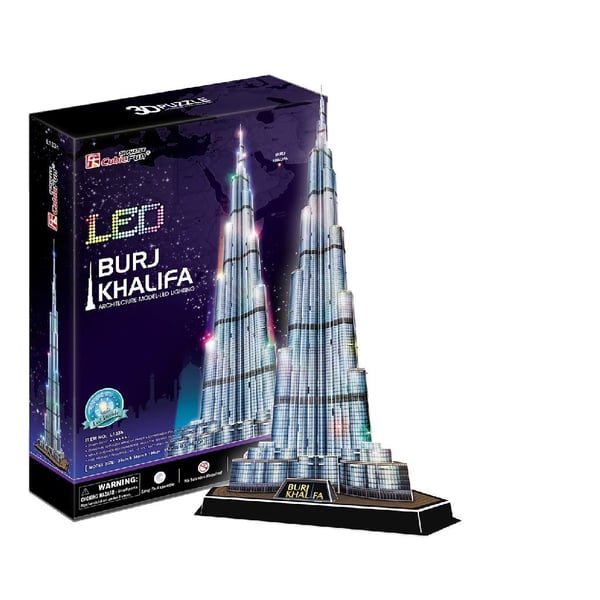 Cubic Fun 3D LED-palapeli Burj Khalifa 136 palaa
