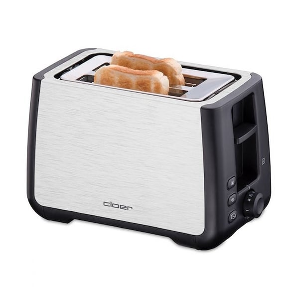 Cloer 3569 King Size Brødrister Rustfrit Stål/Sort