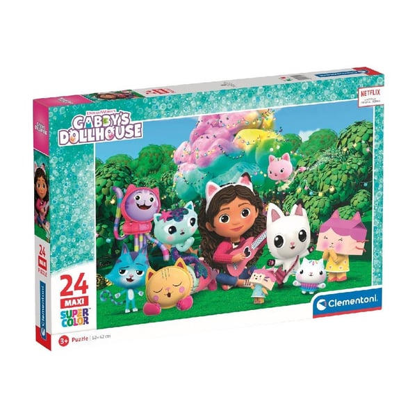 Clementoni Supercolor Puslespil Gabbys Dukkehus 24 Maxi Brikker