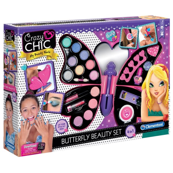 Clementoni Crazy Chic Butterfly Beauty Set Make-up etui