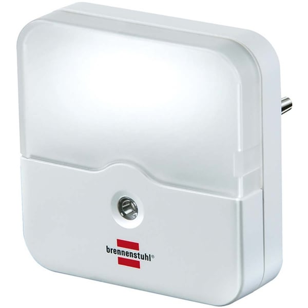 Brennerstuhl Square LED Orienteringslys / Natlys Med Skumringssensor Hvid