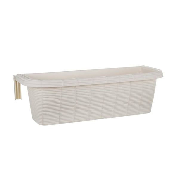 Bama Fioriera blomsterpotte til balkon 60x20x18,5 cm hvid