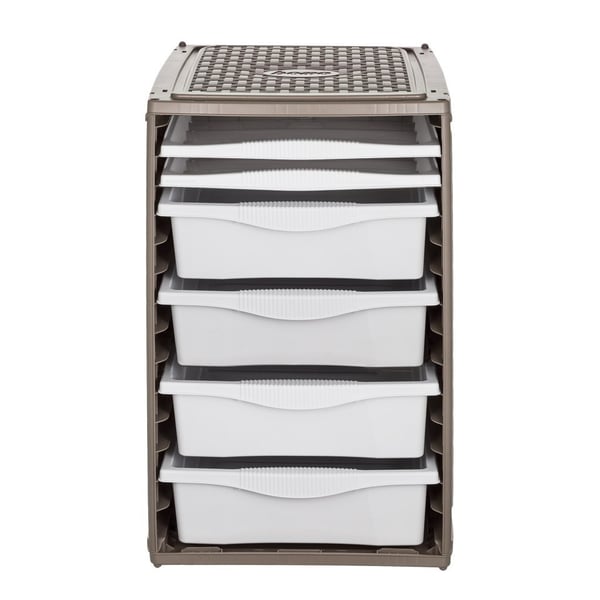 Bama Ri,ordino Opbevaringssystem 34x41x53 cm Taupe/Hvid