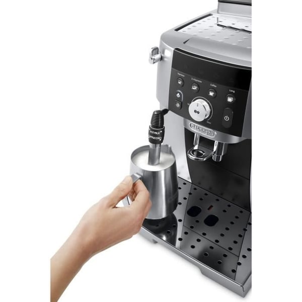 Espressokværn - DELONGHI Magnifica S Smart - ECAM250.23.SB - Kaffemaskine med bønner og kaffekopper