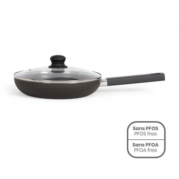 Sauterpande - LIVOO - MEP153N - 26 cm - Non-stick uden PFOA eller PFOS - Silikonehåndtag - Velegnet til alle kogeplader inklusive induktion