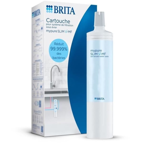 BRITA vandfiltreringssystem - MyPure Slim - Udskiftningspatron - Op til 1 år med filtreret vand BRITA vandfiltreringssystem - MyPure Slim - Udskiftningspatron - Op til 1 år med filtreret vand