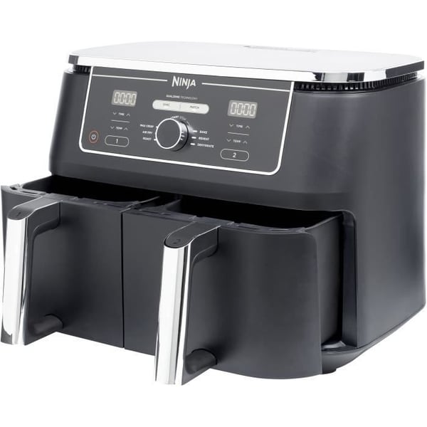 NINJA Oliefri Frituregryde - Foodi Max Dual Zone AF400EU - 9,5L Kapacitet - 6 Madlavningsprogrammer - 2470W
