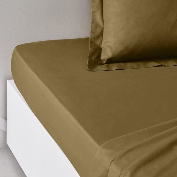 TODAY Essential Stræklagen - 140 x 200+30 cm - 2 personer - 100% Ensfarvet Bomuld - Bronze