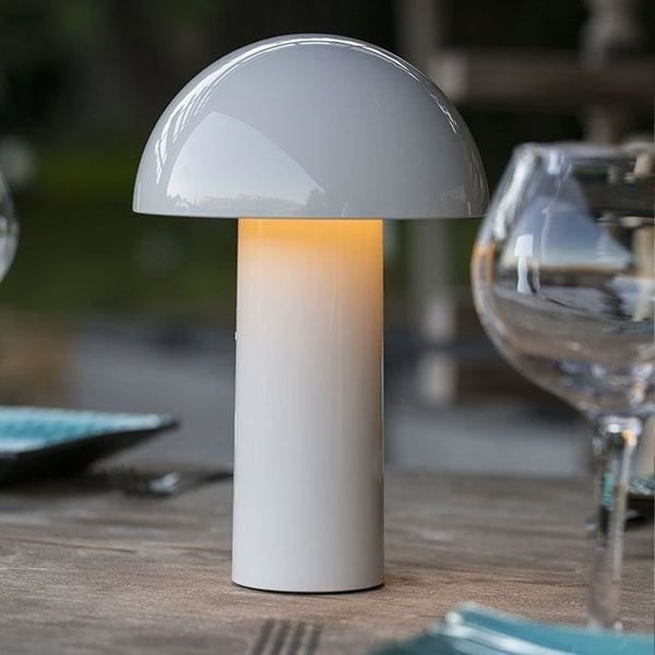 Ledningsfri bordlampe - LUMISKY - TOD WHITE - H28 cm - Justerbart hoved - Varm hvid LED