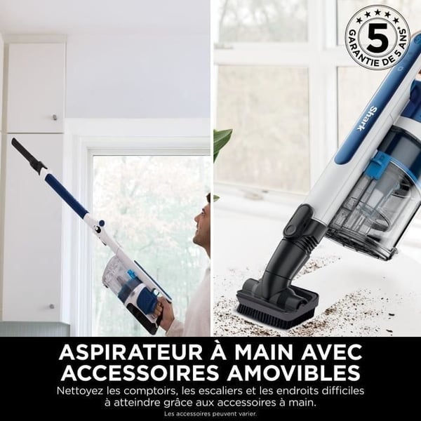 SHARK PowerPro IZ380EU - Ledningsfri stavstøvsuger - Let og fleksibel - FloorDetect-teknologi - Anti-sammenfiltring