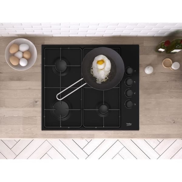 BEKO Gaskomfur - 4 brændere - 60 cm - HIGG64123SB