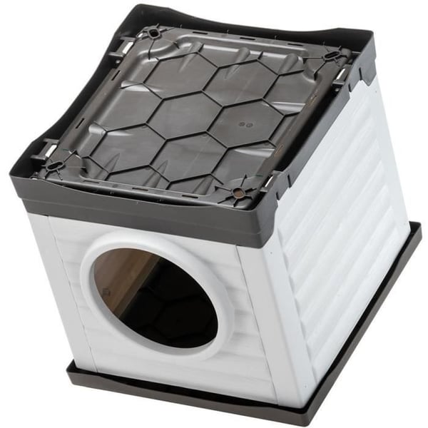 Niche - FERPLAST - PETVILLA 50 - 38,5 x 43 x 38,5 cm - Hvid / Grå