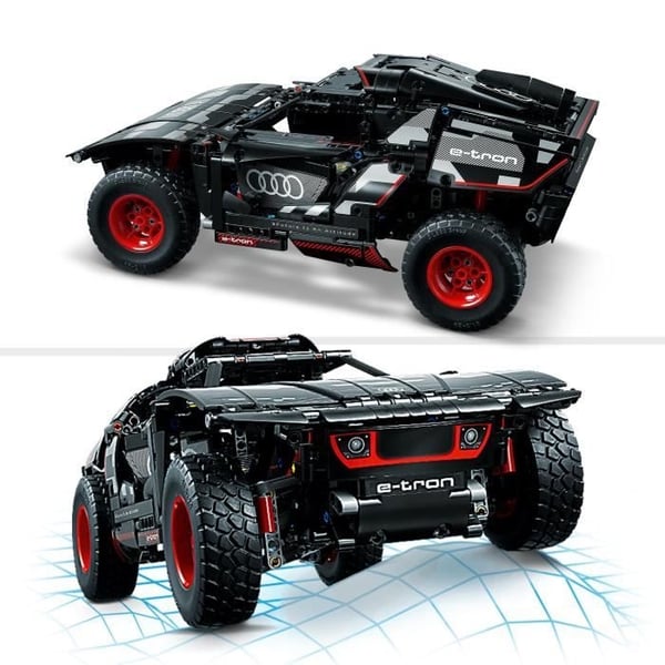 LEGO Technic 42160 Audi RS Q e-tron, kauko-ohjattava ralliauto, maasto-Dakar-mallisarja
