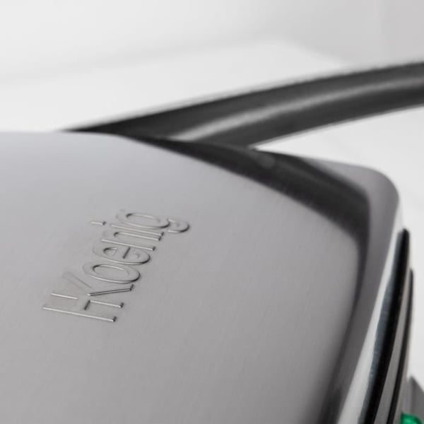 HKoeNIG elektrisk grill - GR20 - Stegeflade 29,7x23cm - Justerbar temperatur - 2000W - Rustfrit stål