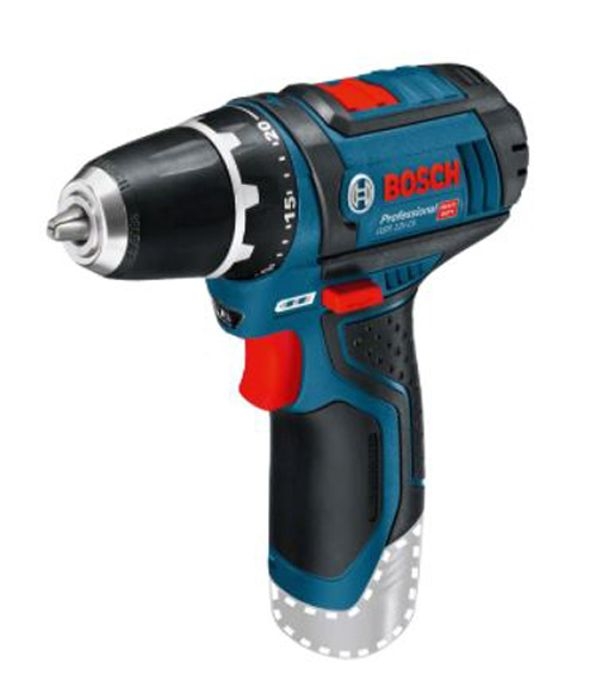 Bosch Professional GSR 12V-15 bore-/skruemaskine + 2 x 2,0Ah batterier + GAL 12V-20 oplader - 060186810F