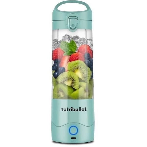 Bærbar blender - NUTRIBULLET - NBP003LBL - 70W - 0,475L - Lyseblå - 1 flaske inkluderet