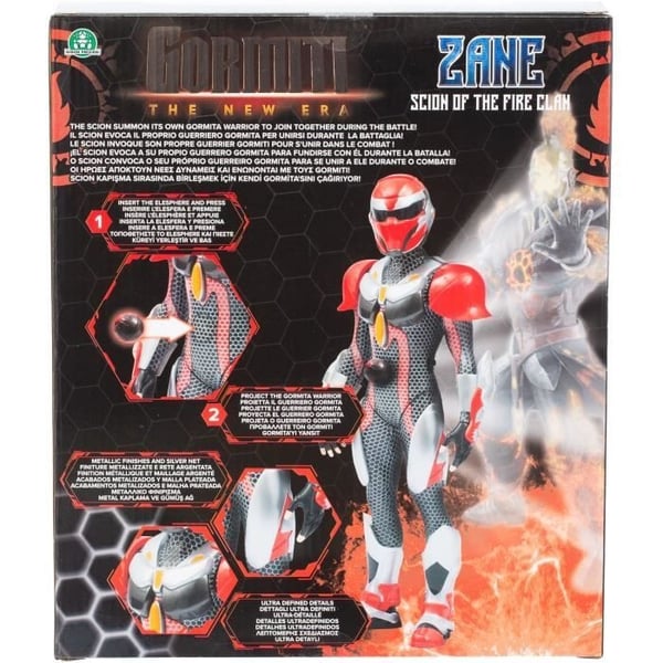 Leddelt figur - GORMITI - Scion med ildprojektor - Zane - 27 cm - fra 4 år - GRV053