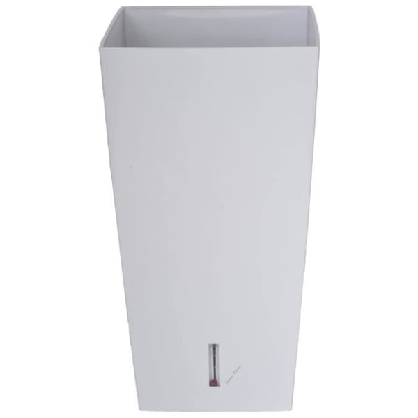 RIVIERA Eva New Square plastik urtepotte - 28 x 28 x H 52 cm - 31 L - Hvid