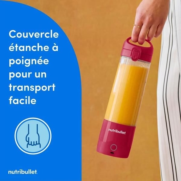 Kannettava tehosekoitin - NutriBullet - NBP003MA - 70W - 0,475L - Magenta - 1 pullo mukana