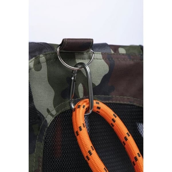 Bærepose - M PETS - REMIX 2 i 1 Camouflage & Orange - 41 x 28 x 28 cm - Sammenfoldelig - Letvægts - Selebælte