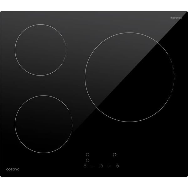 OCEANIC induktionskogeplade med 3 brændere, L60 x D52 cm, OCEATI3Z7B