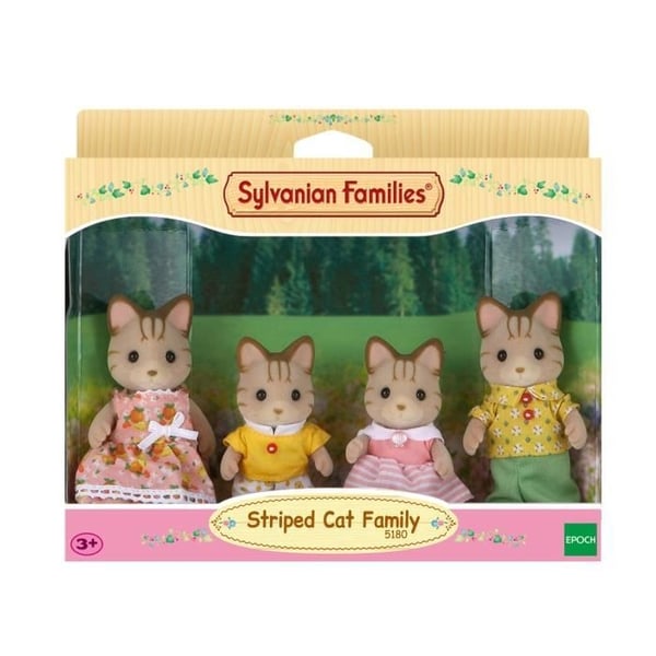 SYLVANIAN FAMILIES - 5180 - Tiikeri-kissaperhe - Perheet - Nivelletyt ja puetut - Ikä 3+