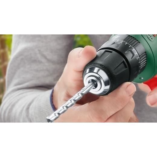 Bosch EasyDrill 18V 40 bore-/skruemaskine + 2 x 18V 1,5Ah batterier + Systembox med 241 tilbehør + oplader AL1810CV 06039D8007