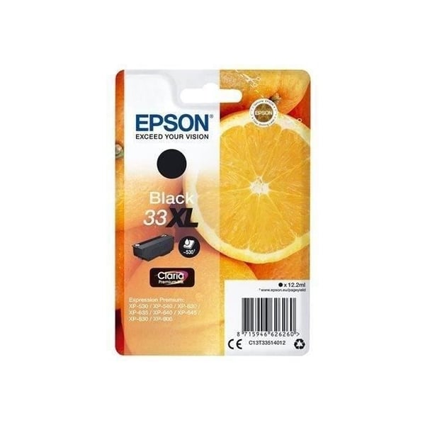 EPSON T3351 XL Sort - Orange blækpatron (C13T33514012)