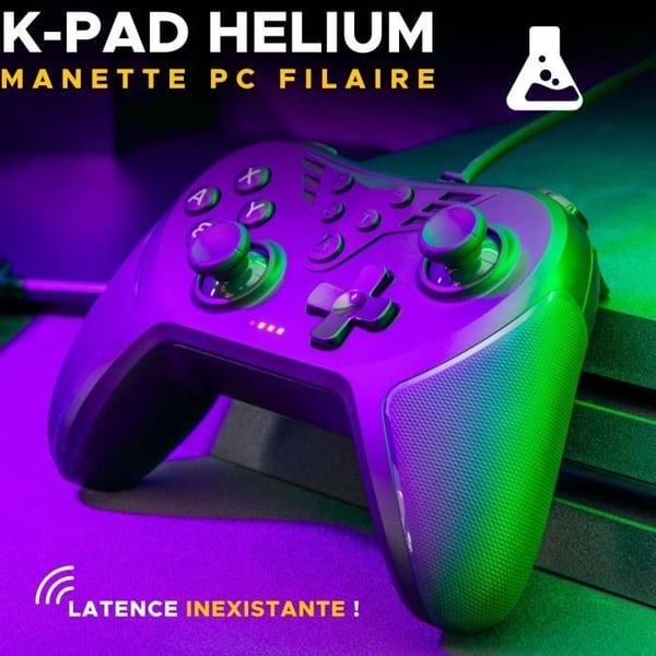 Peliohjain - THE G-LAB - K-PAD HELIUM - Langallinen - PC ja PS - Musta