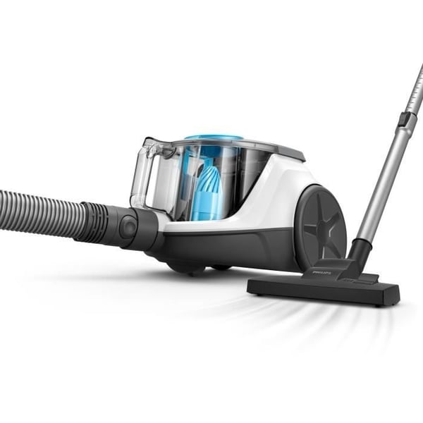 PHILIPS XB2122/09 Poseløs Støvsuger Serie 2000 - 850W - PowerCyclone 4 - 77dB - Hvid og Blå