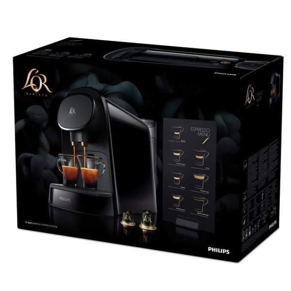 Kapsel- eller podkaffemaskine - PHILIPS - L'Or Barista Original - LM8012/60 - 1 liters tankkapacitet - Pianosort