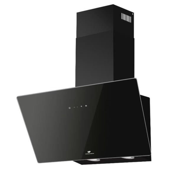 Dekorativ lutande fläktkåpa - CONTINENTAL EDISON - CEHDI60B - A +++ - L60 cm - Svart