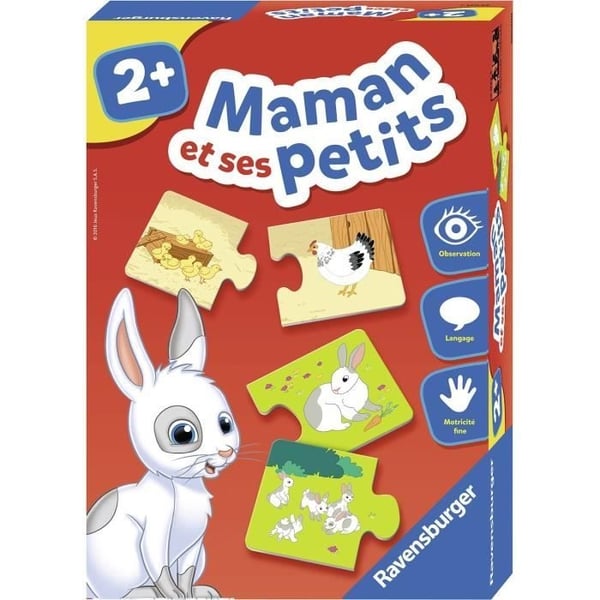 Pædagogisk spil: Mor og hendes små, Opdager dyr, Fra 2 år, Ravensburger