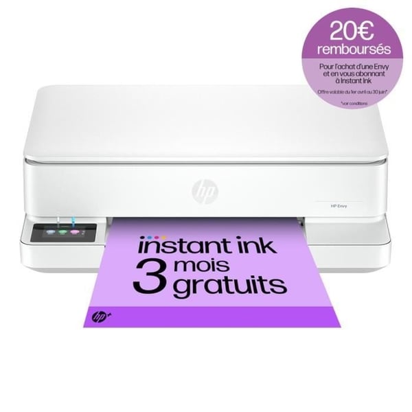 HP Envy 6110e Color Inkjet All-in-One printer - Kopiér og scan - 3 måneders Instant Ink inkluderet med HP+