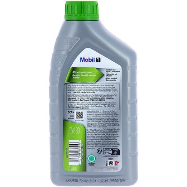 Moottoriöljykannu - MOBIL1 - 5W30 ESP - 1 l - 4 vuodenaikaa