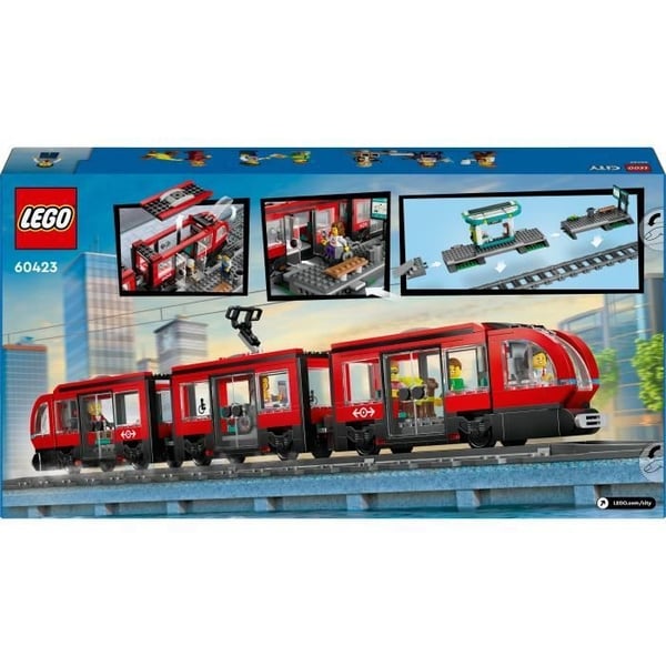LEGO City 60423 Sporvogn og stationskøretøj i centrum til børn fra 7 år