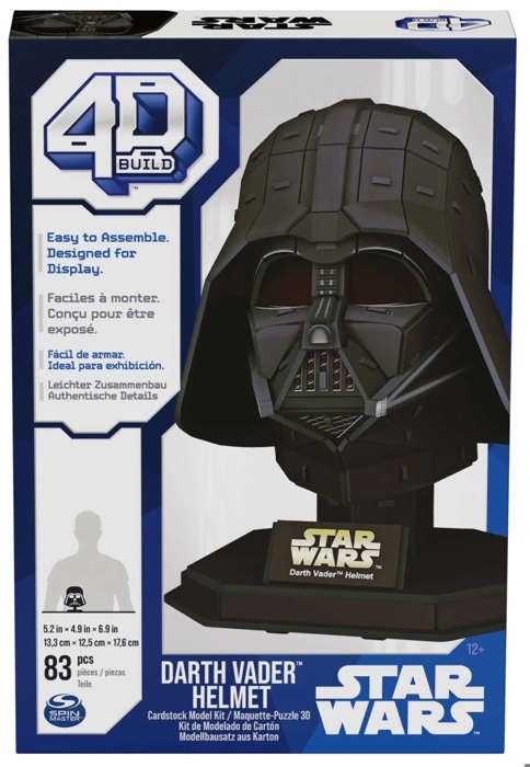 Spin Master Puzzle 4D Byg Star Wars Star Wars Darth Vader Hjelm 3D-modelfigur til at samle