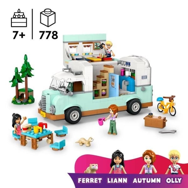 LEGO Friends 42663 Venskabscampingvogn - Byggelegetøj til børn fra 7 år
