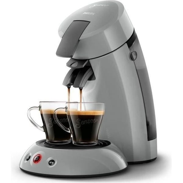 Philips HD6553/71 SENSEO ORIGINAL Kapselkaffemaskin, Aroma Booster, Crema Plus (tätare skum), 1 till 2 koppar, Grå