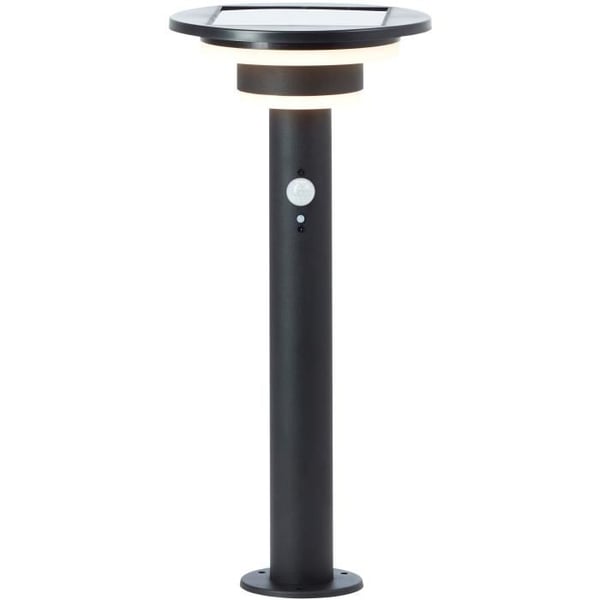 Udendørs pullert - BRILLIANT - GARVINA - LED og solcelle - Bevægelsessensor - Rustfrit stål og plastik - 4 W - Sort