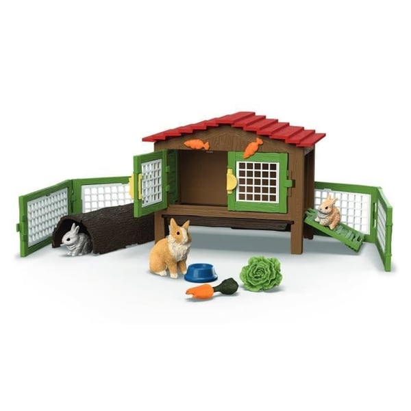 SCHLEICH 42728 Farm World -kaninhäkkisetti, ikä 4+