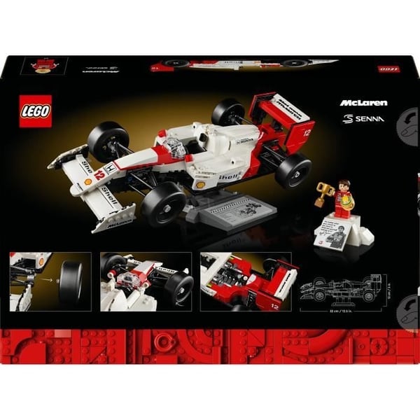LEGO Icons 10330 McLaren MP4/4 og Ayrton Senna, modelbilsæt til voksne