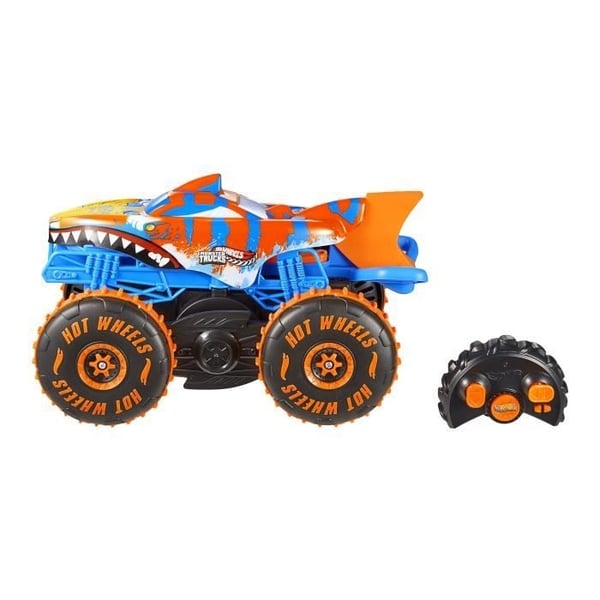 Hot Wheels - Monster Trucks - Paristokäyttöinen Tiikerihai-kiipeilyauto - Hot Wheels - JFR39