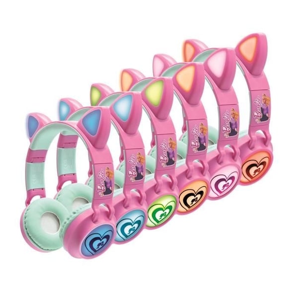 Børnehovedtelefoner - LEXIBOOK - Barbie - Bluetooth 5.0 - Lyseffekter - Indbygget mikrofon